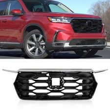 4pcs Grille Kits For 2023-2025 Honda Pilot Front Bumper Grill Upper Molding Trim