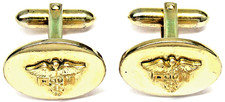 Vintage Gold RN Medical Cufflinks Registered Nurse Employee Men's Formal Wear