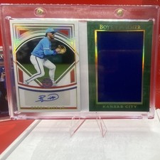 Bobby Witt Jr. 2025 Panini Boys of Summer Jumbo Swatch Auto Booklet 01/10 (D) 