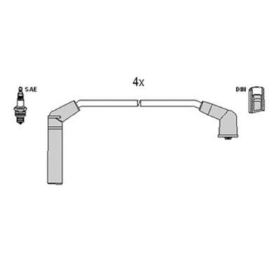 HUCO Ignition Spark Plug Wire KIT Fits HYUNDAI Amica Atos KIA 1.0-1.1L 1998-