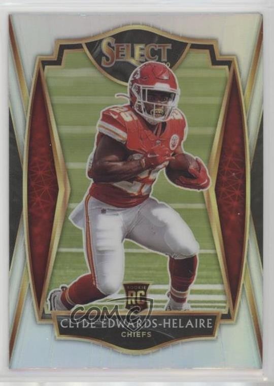 2020 Select Premier Level Silver Prizm Clyde Edwards-Helaire #154 Rookie RC 19ju