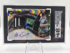2021 Panini Select Garrett Crochet Cracked Ice Prizm 3-Color Patch Auto RC 11/25