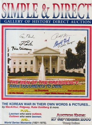 Simple & Direct Gallery of History Direct Auction Presidency Sept 2000 KL6319