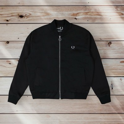 Fred Perry X RAF Simons Limited Edition Black Bomber Jacket Size L UVP 500£