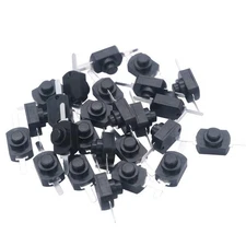mxuteuk 50pcs Black Latching Mini ON/Off Switch Self-Lock Micro 