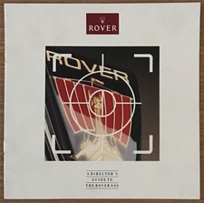 ROVER 800 A DIRECTOR'S GUIDE JVC Camcorder Offer Publicity Brochure Dec 1989