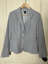 Ann Taylor Women's Blazer Jacket Size 4 Gray Office Business Professional Work