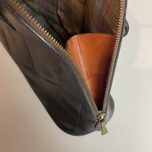 Borsa a tracolla Mulberry vintage anni 90 pelle nera Congo doppia zip - Foto 12 di 18