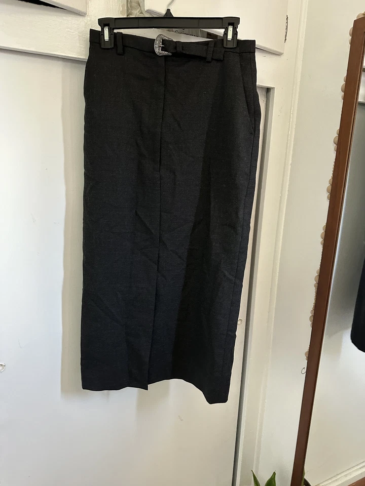 Sandro western rhinestone buckled wool blend pencil skirt U.S SMALL/ SANDRO 36 - Image 2 of 4