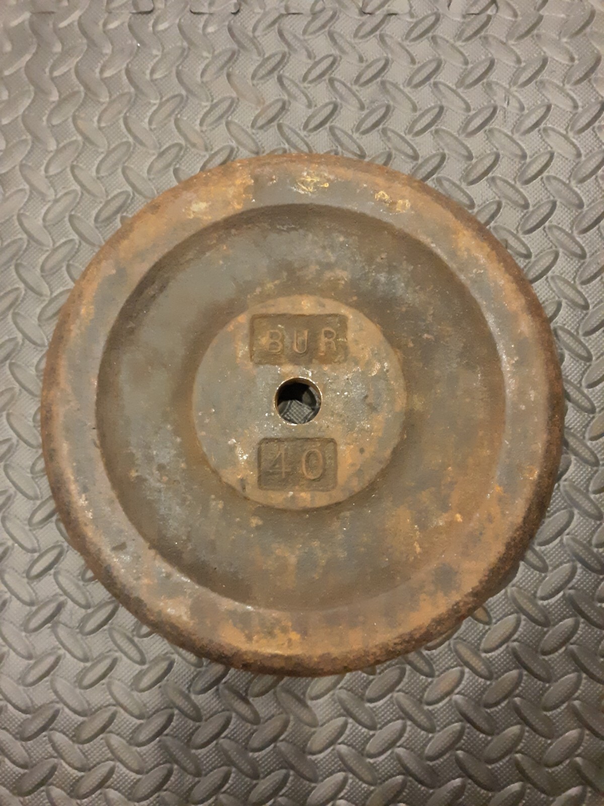 Pair of Vintage Bur Barbell 40lb Std. (1") Cast Iron Weight Plates. eBay