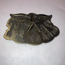 VINTAGE 1980 LONE STAR TEXAS BELT BUCKLE ~ THE GREAT AMERICAN BUCKLE CO~ SN 141