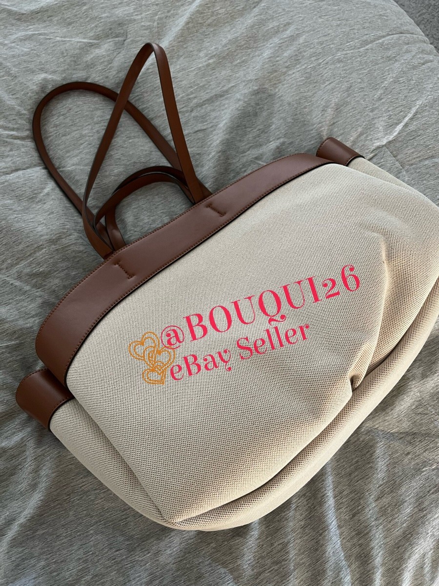ZARA NEW WOMAN SS24 DARK TAN COMBINATION TOTE BAG REF:6030