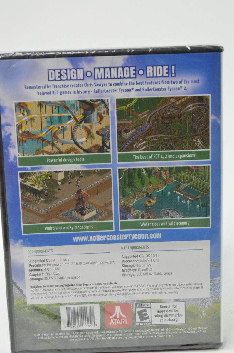 Roller Coaster Tycoon Classic PC/Mac Brand New Includes Editor and  Expansions