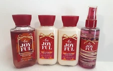 Bath Body Works Be Joyful Fragrance Mist Shower Gel & Lotion Travel 4pc SET