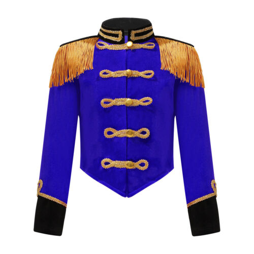 Girls Circus Ringmaster Jacket Stand Collar Fringed Epaulet Drummer Performance - Picture 18 of 32