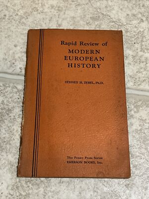 1943 RAPID REVIEW OF MODERN EUROPEAN HISTORY BY SYDNEY H. ZEBEL