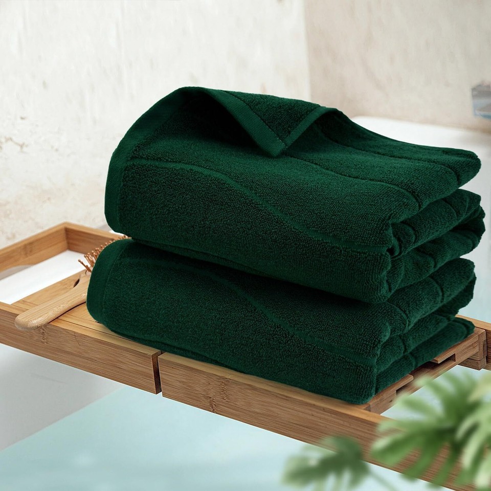 Wavy Cotton Towel / Green