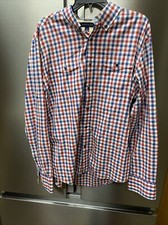 Tommy Hilfiger Mens Check Dress Button Shirt Size L/G Long Sleeve