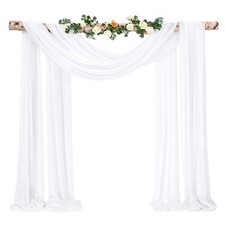 Wedding Arch Draping Fabric1 Panel 28" x20ft White Wedding Arch Drapes for Ce...