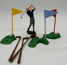 Golf Cake Topper 13 PC Set Decorations Vintage Wilton Flags Clubs Balls