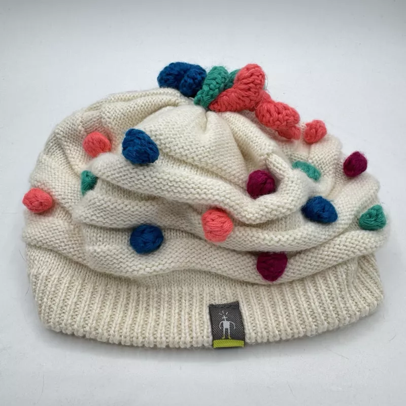 smartwool multi color pom pom dot slouchy knit 
