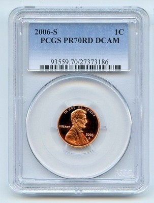 1993-S Lincoln Cent PR70RD DCAM PCGS Proof 70 Red Deep Cameo
