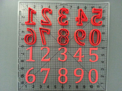 Cambria Math Font Number Cookie Cutter Set