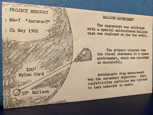 EARLY SPACECRAFT CACHET CARPENTER LAUNCH PAFB MACHINE CANCELMERCURY STAMP 1962 - 第 5/9 張圖片