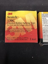 2-3M Scotch 130C Linerless Rubber Splicing Tape 3/4" x 30' x .30" Low  Hi-Volt