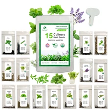 Herb Seeds Variety Pack | 15 Essential Culinary Varieties | 5600+ Heirloom Seeds