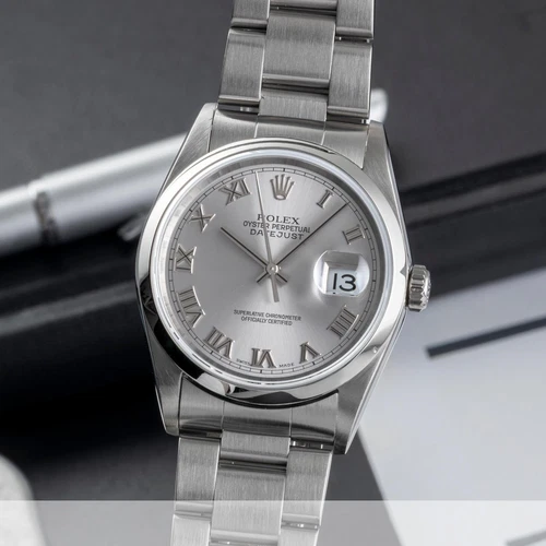 Rolex Datejust 36 Roman Dial Oyster Stahl Automatik Herrenuhr Ref. 16200