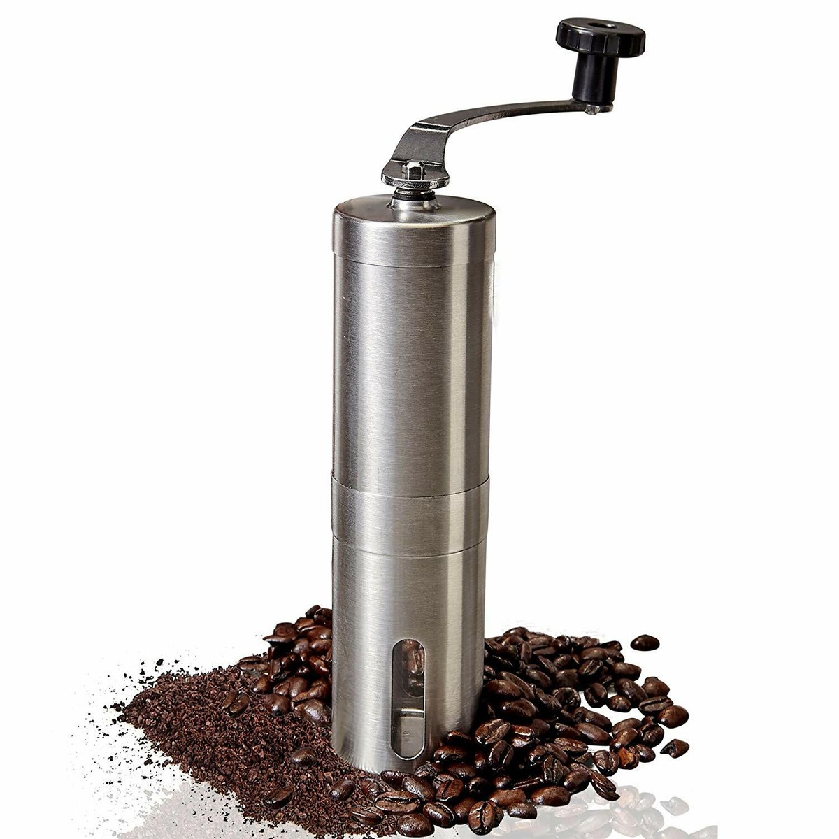 Manual Coffee Grinder – Adjustable Ceramic Conical Burr Coffee Bean Mill w/  Hand