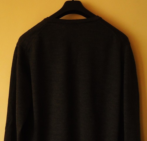 J.Lindeberg talla XL cuello en V 100% lana merino suéteres para hombre gris - Imagen 6 de 12