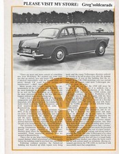 Original 1962 Volkswagen 1500 vintage 4 2/3 Page Road Test, in print ad category