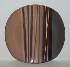 Better Homes and Gardens BAZAAR BURGUNDY Square Dinner Plate