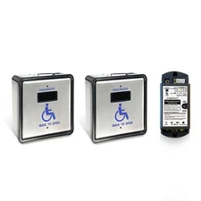 Wireless Handicap Door Opener Sensor Switch Touchless Wave to Open,4.5inch Squar