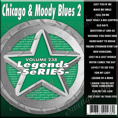 KARAOKE CD+G LEGEND SERIES CHICAGO & THE MOODY BLUES #238 NEW In Vinyl w/Print 