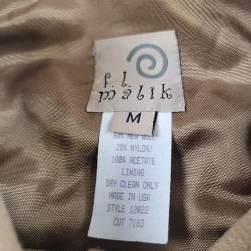 F.L. Mailk Top Damen mittelbraun Wolle Nylon Mischung Herbst Herbst Jacke Freizeit - Bild 8 von 12