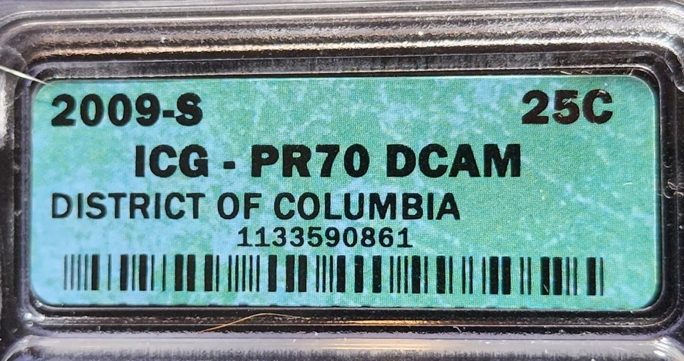 2009-S District of Columbia Quarter Clad 25C Gem Proof ICG PR70 DCAM. Our SC115 - Image 2 of 4