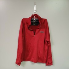 Timberland Pullover size medium red 3/4 zip thumb keyhole Women's