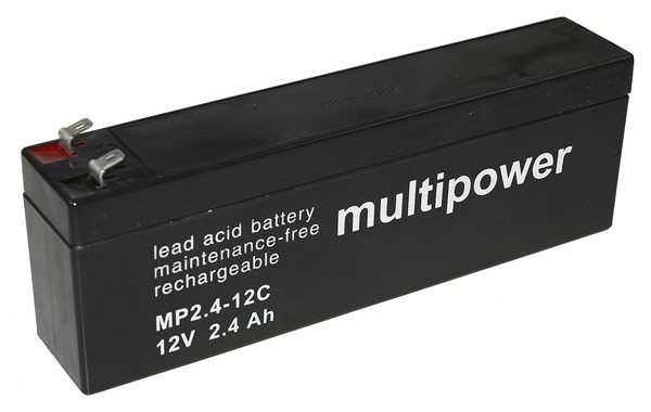Multipower Blei-Akku MP2,4-12C Pb 12V / 2,4Ah Zyklenfest, Faston 4,8-image
