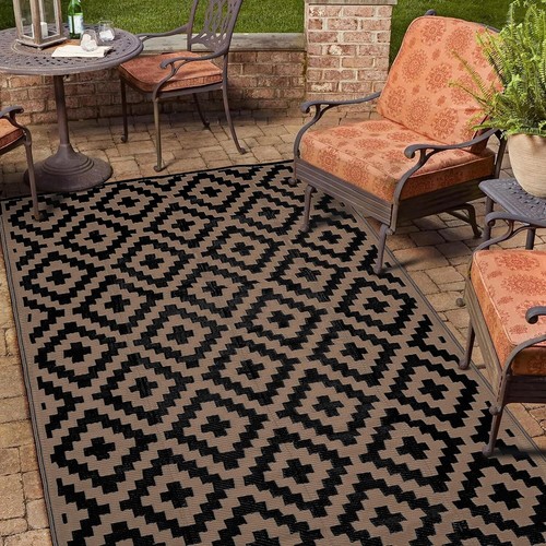 Waterproof Outdoor Rug for Balcony Patio Reversible Plastic Straw Utopia Home - 第 26/48 張圖片