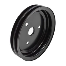 Crank Pulley Double Groove SBC Lower Short Water Pump SWP 283-350 V8 Black