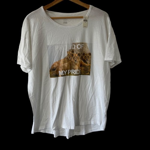 Camiseta de Algodón Gráfico Aerie Offline Proud Of My Pride Lion Talla M Nueva Con Etiquetas - Imagen 5 de 6