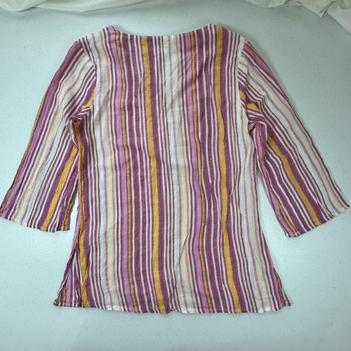 LOT of 2 Girls Swim Cover Up Shirt Size 8 White stripes - Picture 3 of 14
