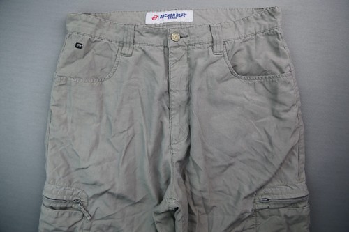 Vintage 1990's Men's Anchor Blue Cargo Shorts Gray Size 34 (Msr 32x12) - Picture 2 of 10