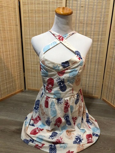 Charlotte Russe ärmelloses Hawaii Luau Kleid tropische Ananas Große L - Bild 11 von 11