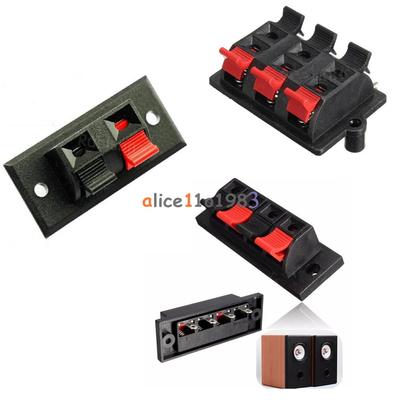 2P 4P 6P Way Audio Speaker Terminal Double Spring Clip Jack Plug Socket Switch