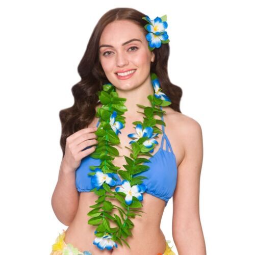 Hawaiianische Wimpelkette Mit Blumen-Lei-Motiven – 3 Meter Lang, Bunt – Deko Für Sommer-Party, Strand & Luau