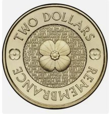 Gold Poppy 2012 Remembrance Day Lest We Forget $2 Two Dollar Coin Australia CIRC